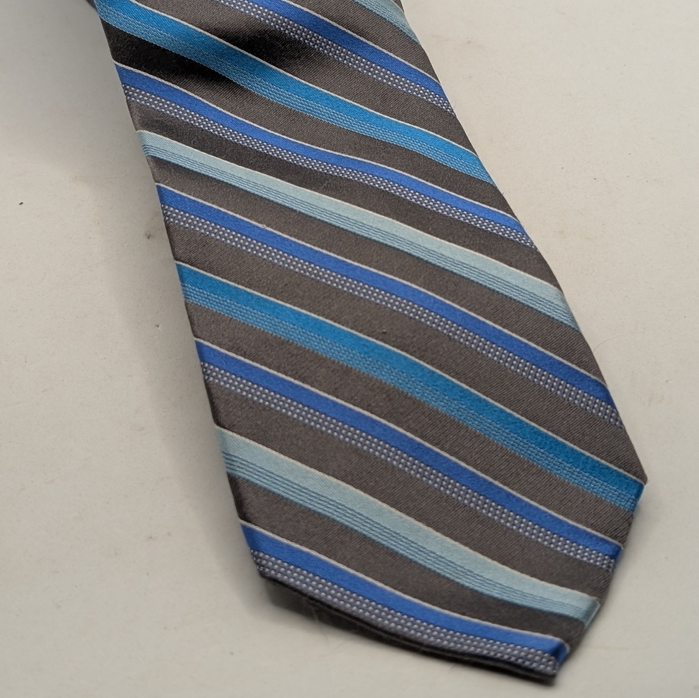 Michael Kors Striped Tie in Blue and Gray
